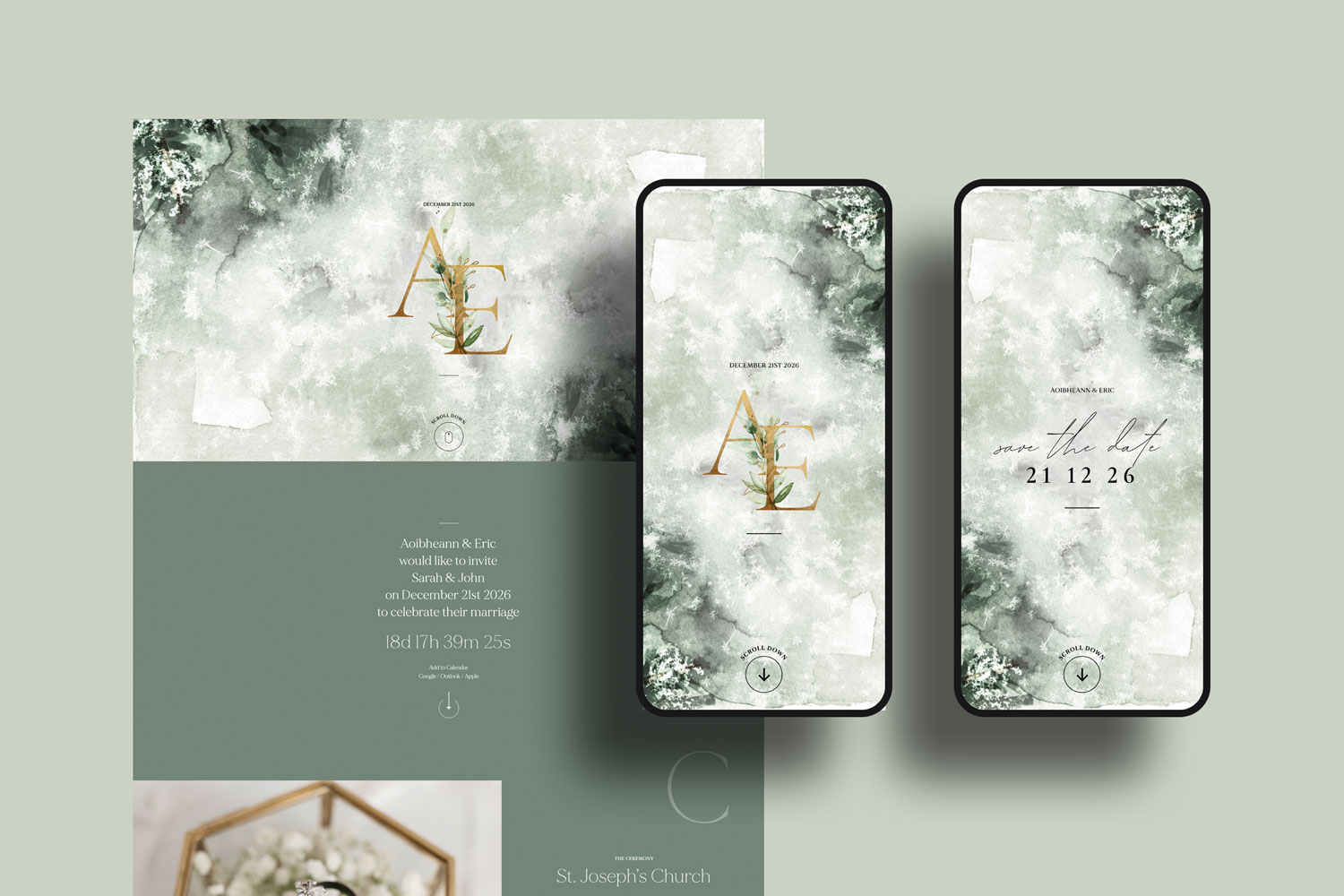Online wedding invitations, paperless digital WhatsApp evites and websites, save the dates and thank you cards.