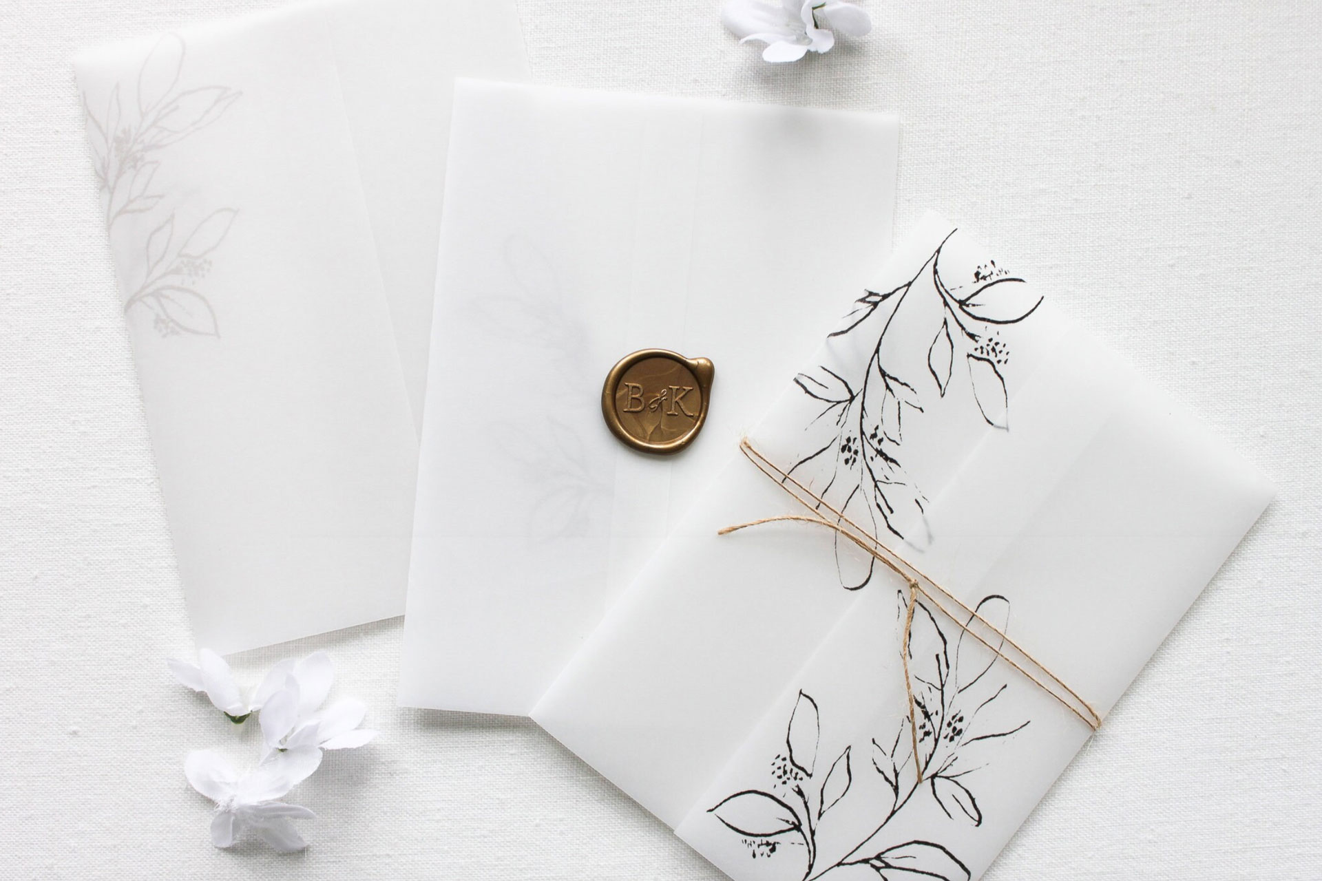 Wedding Printable Vellum Jackets & Belly Bands in any size, Evite You, Nationwide UK