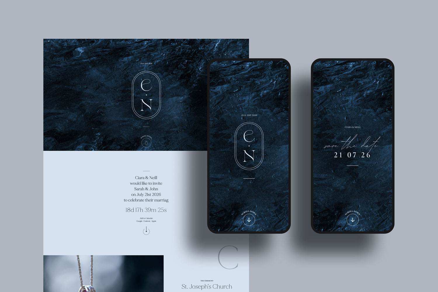 Online wedding invitations, paperless digital WhatsApp evites and websites, save the dates and thank you cards.