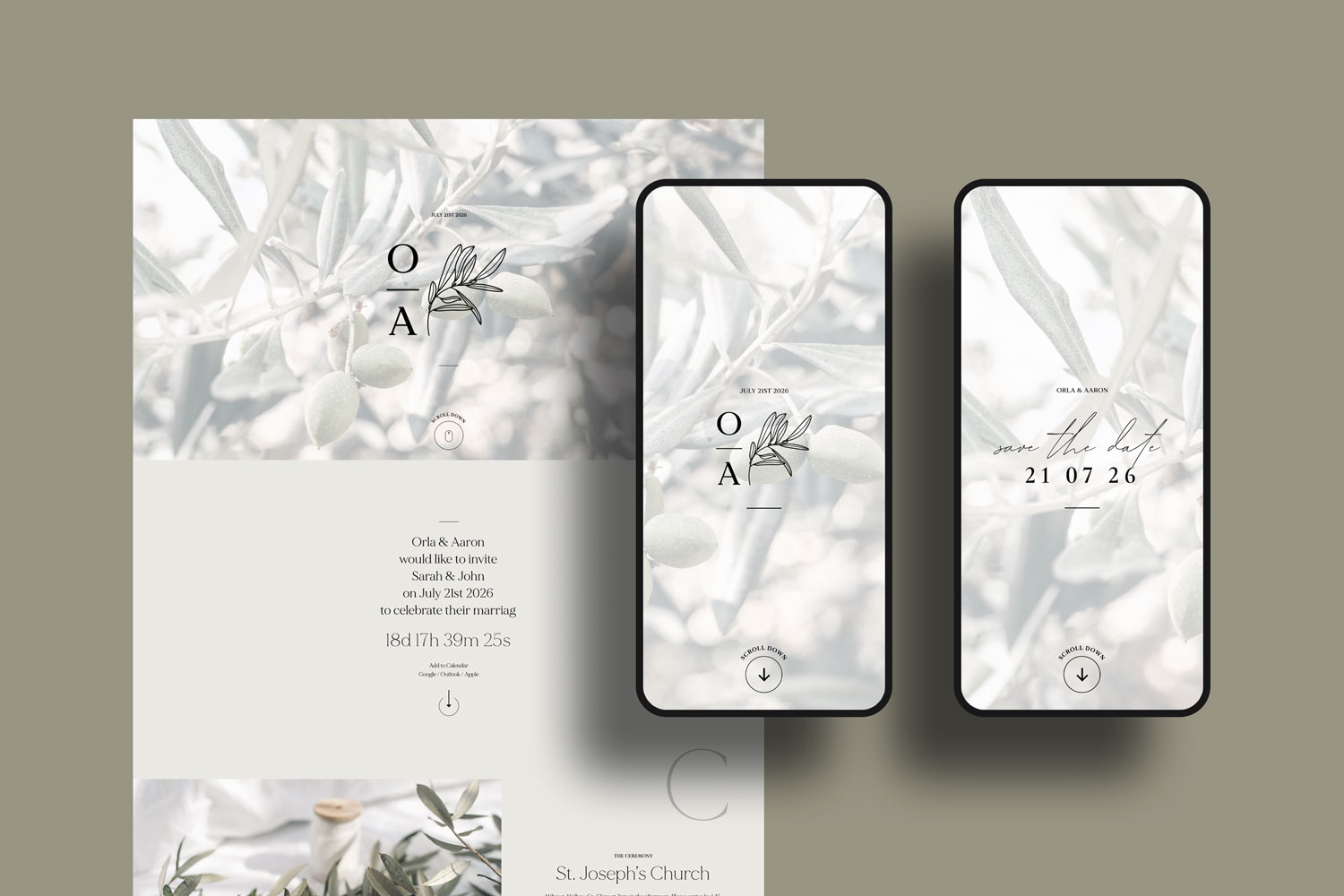 Online wedding invitations, paperless digital WhatsApp evites and websites, save the dates and thank you cards.