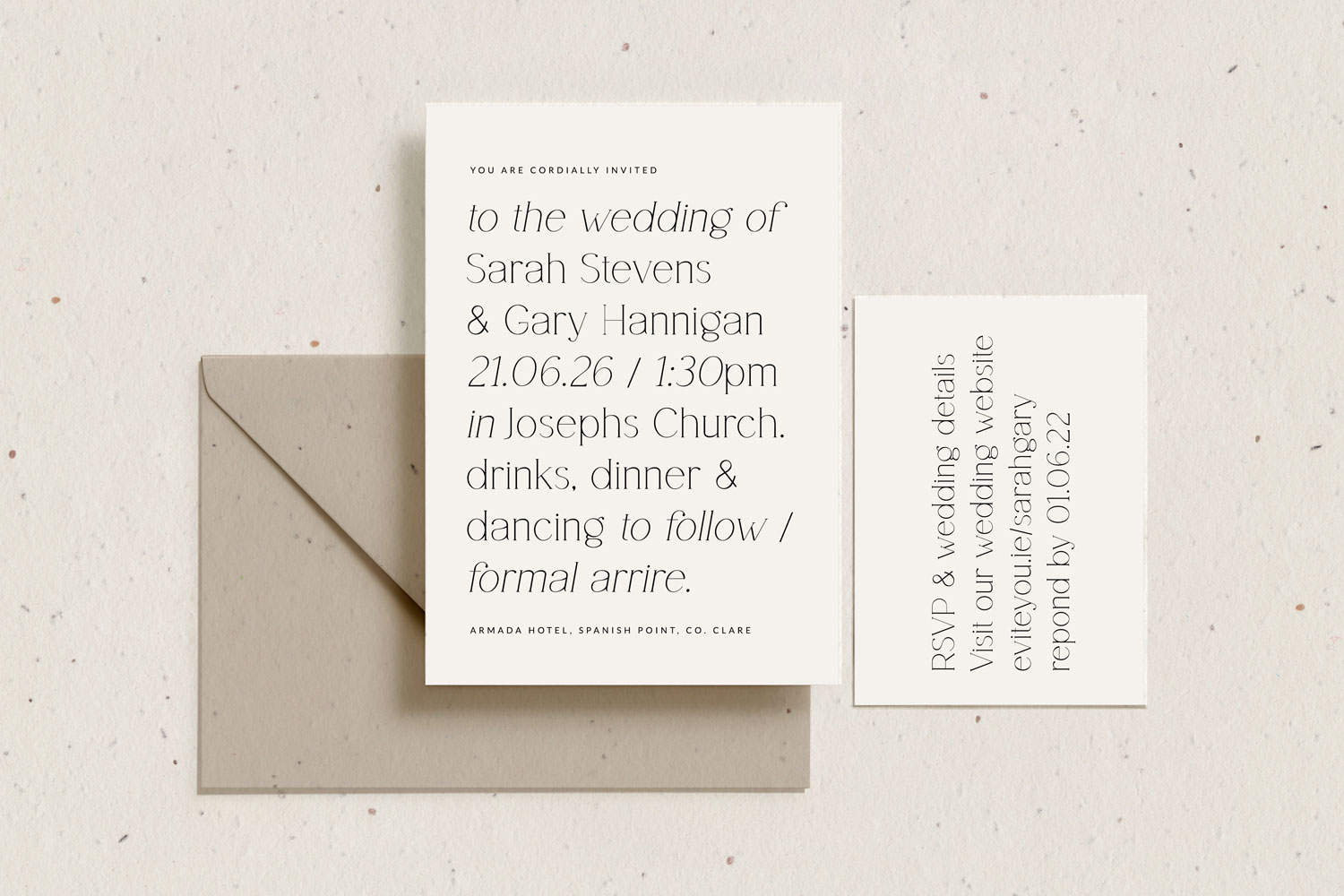 Pampas Printed wedding invitations and save the dates with premium envelopes, wax seals, vellum and ribbon.